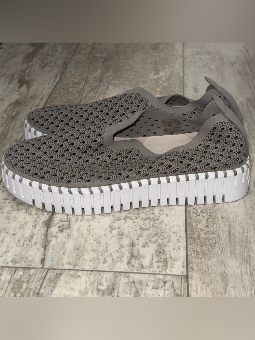 Ilse Jacobsen Tulip Platform Flats, Smoked Pearl US 8